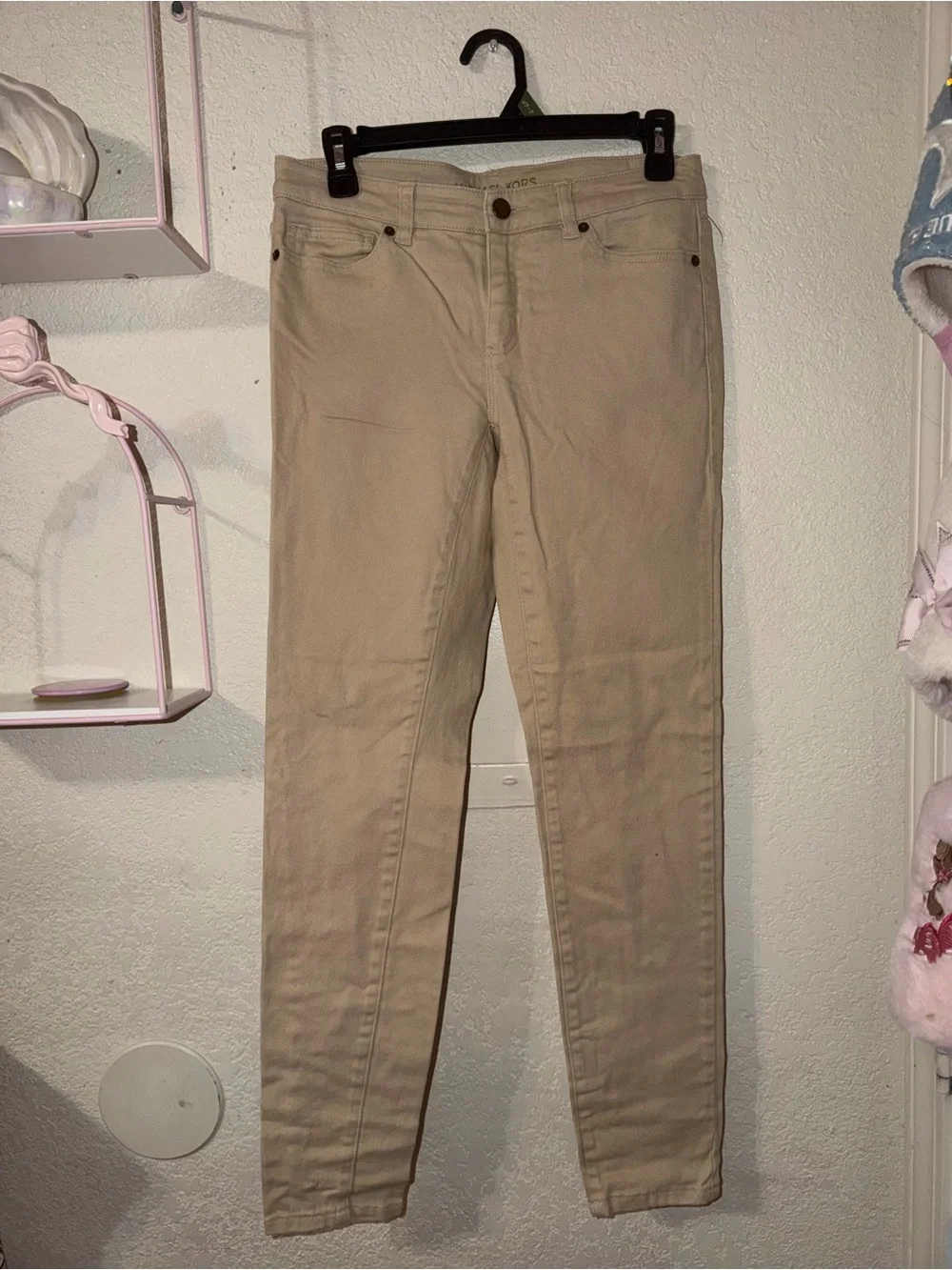 Michael Kors Women's Skinny Jeans Beige